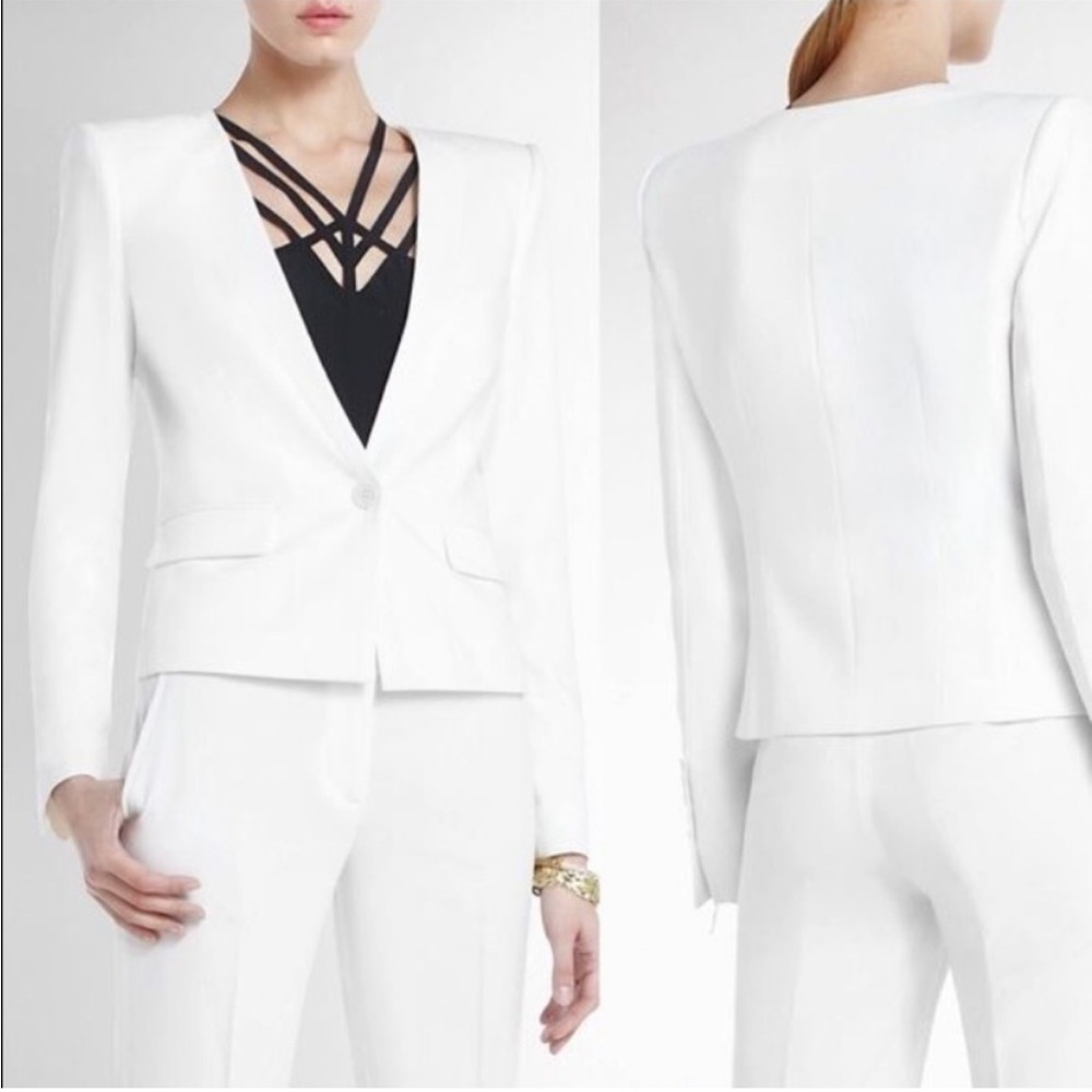 BCBGMaxAzria White Tyler Blazer Jacket
